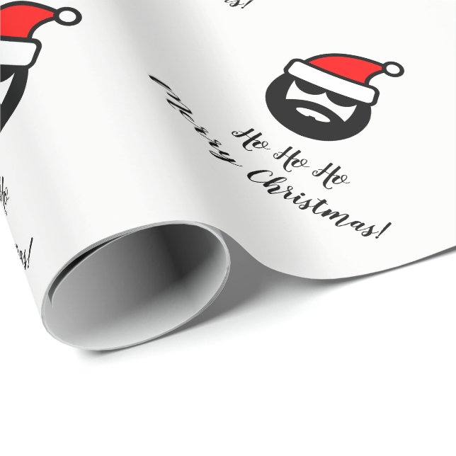 Funny Christmas wrapping paper with cool Santa (Roll Corner)
