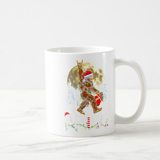 Funny Christmas Xmas Bigfoot Believe Sasquatch In  Coffee Mug (Right)