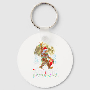 Funny Christmas Xmas Bigfoot Believe Sasquatch In  Keychain