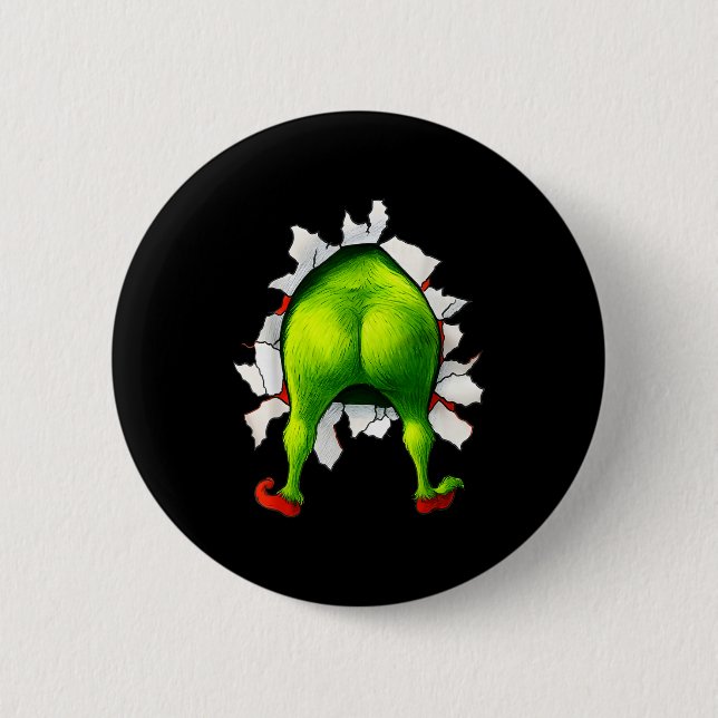 Funny Christmas Xmas Character Matching Family Par 2 Inch Round Button (Front)