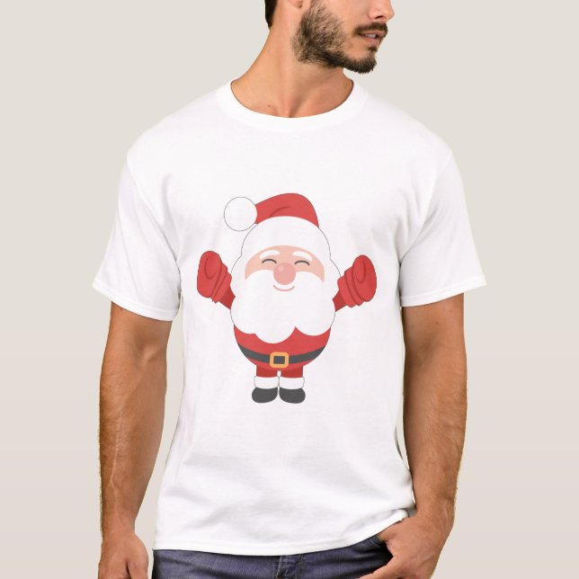 Funny Christmas Xmas Santa Boxing MMA WWF Fighter T-Shirt (Front)
