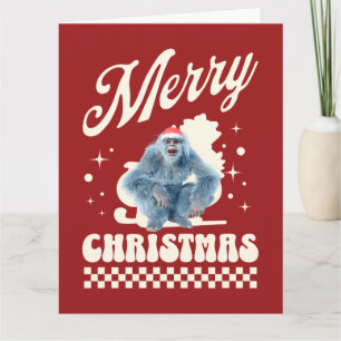 Funny Christmas Yeti Holiday Humour Card