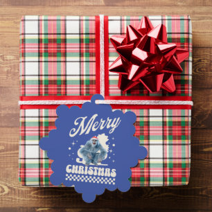 Funny Christmas Yeti Holiday Humour Ornament Card