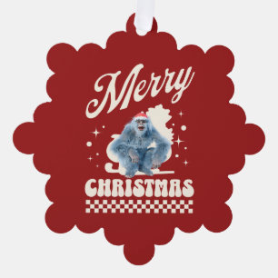 Funny Christmas Yeti Holiday Humour Ornament Card