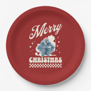 Funny Christmas Yeti Holiday Humour Paper Plate