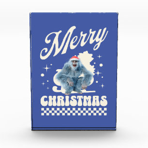 Funny Christmas Yeti Holiday Humour Photo Block