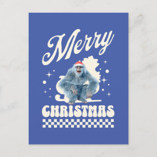 Funny Christmas Yeti Holiday Humour Postcard