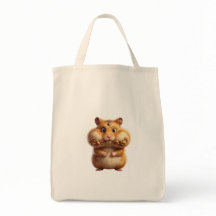 Funny Chubby Hamster Tote Bag