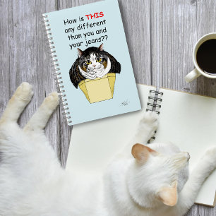 Funny Chubby Tabby Cat Box Notebook