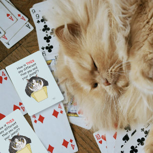 Funny Chubby Tabby Cat Box Playing Cards