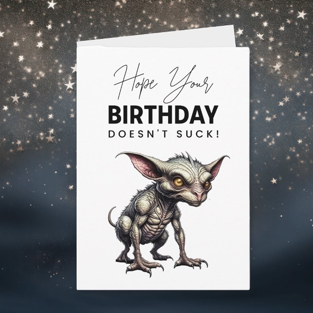 Funny Chupacabra Pun Birthday  Card (Creator Uploaded)
