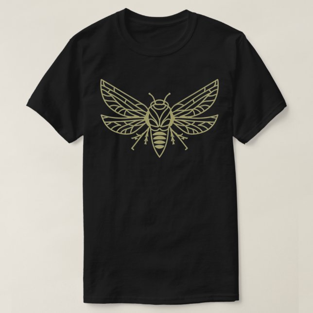 Funny Cicada Bug Insect Summer Nature Lover Graphi T-Shirt (Design Front)