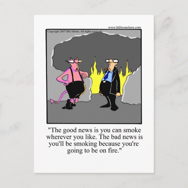 Funny Cigar Gifts for the Cigar Afficionado! Postcard (Front)