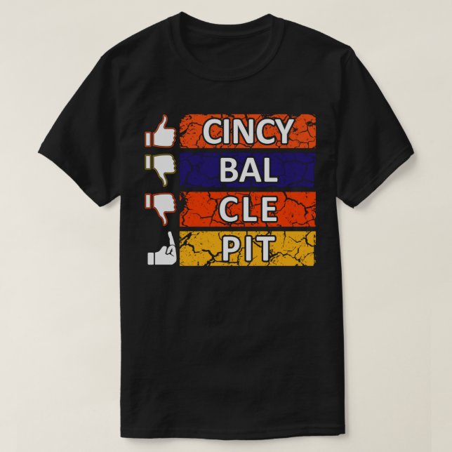 Funny Cincinnati  Fan North Standings T-Shirt (Design Front)