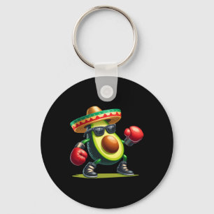 Funny Cinco De Mayo Avocado Boxing Lovers Mexican Keychain