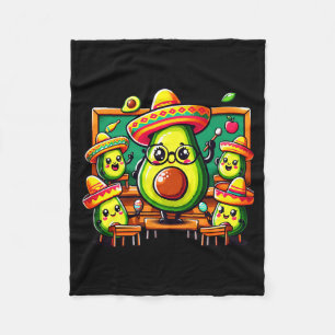 Funny cinco de mayo cute avocado teacher &amp;Funn Fleece Blanket