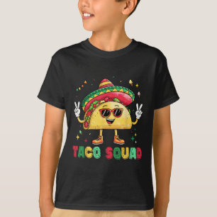Funny Cinco De Mayo Funny Taco Squad Sombrero Hat T-Shirt