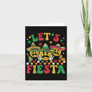 Funny Cinco De Mayo Groovy Lets Fiesta Smile Men W Card