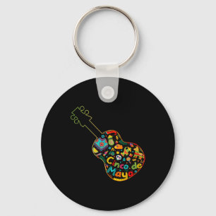 Funny Cinco De Mayo Guitar Fiesta Mexican Cinco De Keychain