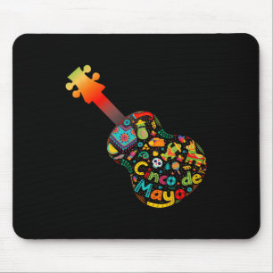 Funny Cinco De Mayo Guitar Fiesta Mexican Cinco De Mouse Pad
