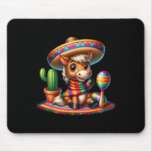 Funny Cinco De Mayo Horse Lovers Horses Rider Ridi Mouse Pad