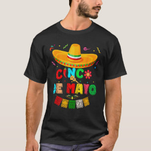 Funny Cinco De Mayo Mexican Guitar Cactus for Men  T-Shirt