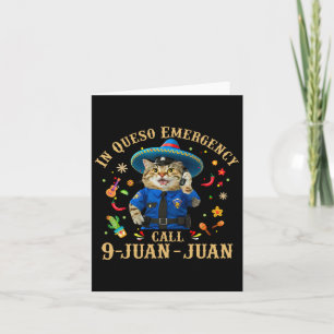 Funny Cinco De Mayo Paramedic Tacos Cat Lover 911 Card