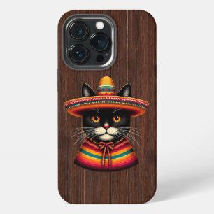 Funny Cinco De Mayo Sombrero Festiva Mexican Cat iPhone 13 Pro Case