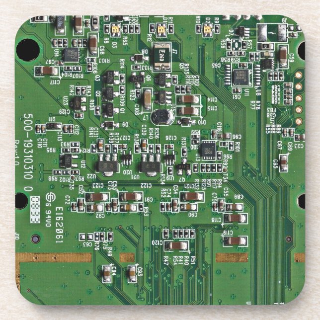 Funny circuit board coaster (Front)