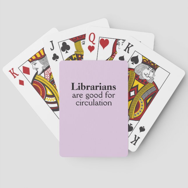 Funny Circulation Pun Deck of Cards Librarian Gift (Back)