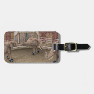 Funny Circus Elephants Luggage Tag