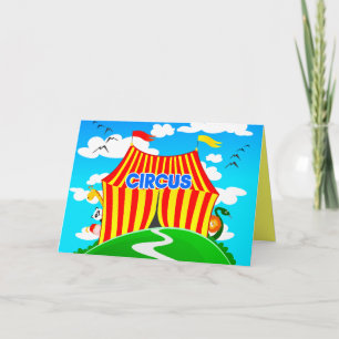 Funny circus, greeting card
