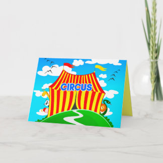 Funny circus, greeting card