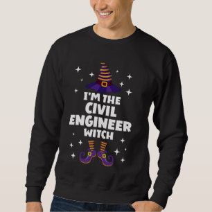 Funny Civil Engineer Witch Family Matching Hallowe Sweatshirt