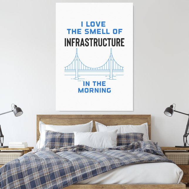 Funny Civil Engineering Graduation Canvas Print (Insitu(Bedroom))