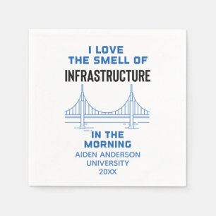 Funny Civil Engineering Graduation Party Napkin