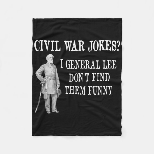 Funny Civil War Design For History Buff &amp; Hist Fleece Blanket (Front)