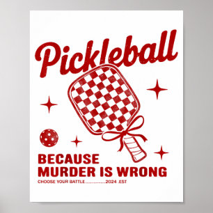 Funny Ckle Ball Outfit Women, Retro Ckleball Dink  Poster