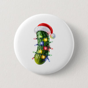 Funny Ckle Santa Hat Christmas Lights Xmas Men Wom 2 Inch Round Button