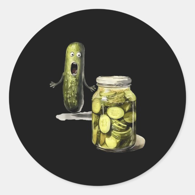 Funny Ckle Surprise A Cuber And A Jar Of Sliced Ck Classic Round Sticker (Front)