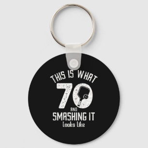 Funny Ckleball 70th Birthday 70 Years Old Love Ckl Keychain
