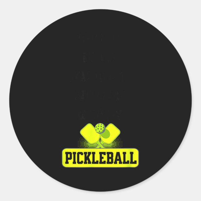Funny Ckleball Work Quote Ckleball Lover Office Jo Classic Round Sticker (Front)
