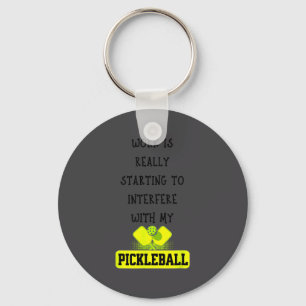 Funny Ckleball Work Quote Ckleball Lover Office Jo Keychain