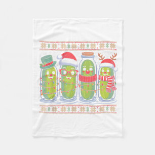 Funny Ckles Christmas Lights Santa Hat Xmas Ugly S Fleece Blanket