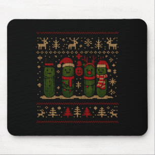 Funny Ckles Christmas Lights Santa Hat Xmas Ugly S Mouse Pad