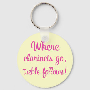 Funny Clarinet Treble Gift Keychain