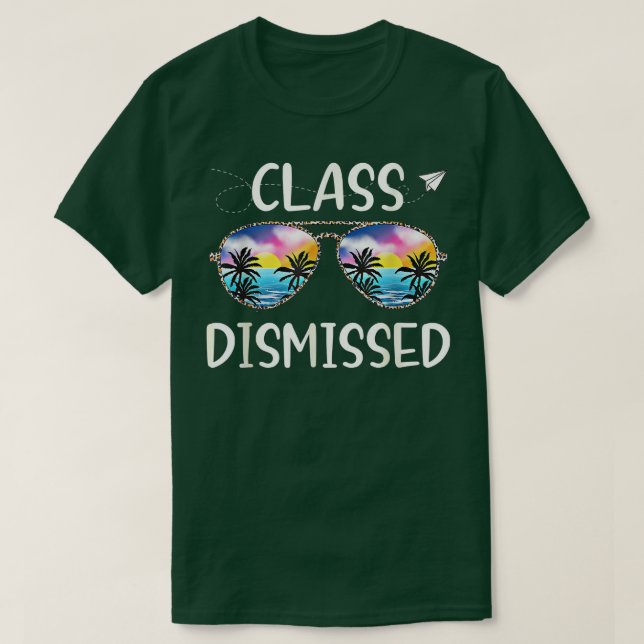 Funny Class Dismissed Teacher Goodbye School Hello T-Shirt (Design Front)