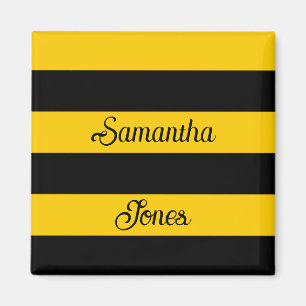 Funny Classic Bumble Bee Stripes Striped Pattern Magnet