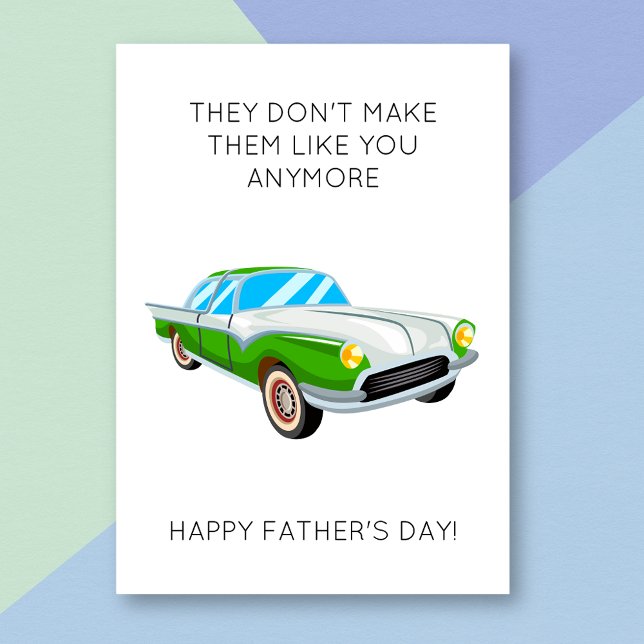 Funny Classic Car Pun Father's Day Card (Creator Uploaded)