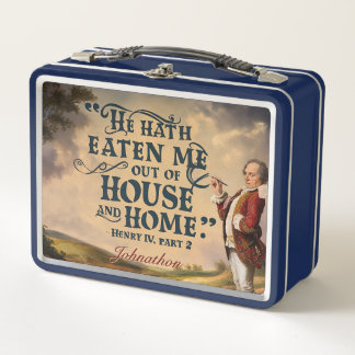 Funny Classic Retro "Eaten Out of House" Quote Metal Lunch Box